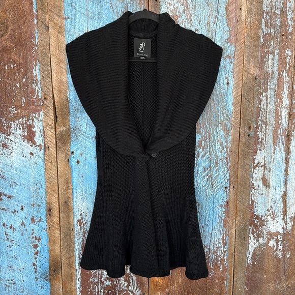 Rachel Zoe Shawl Collar Sweater Black Vest Size XXS - Picture 1 of 8